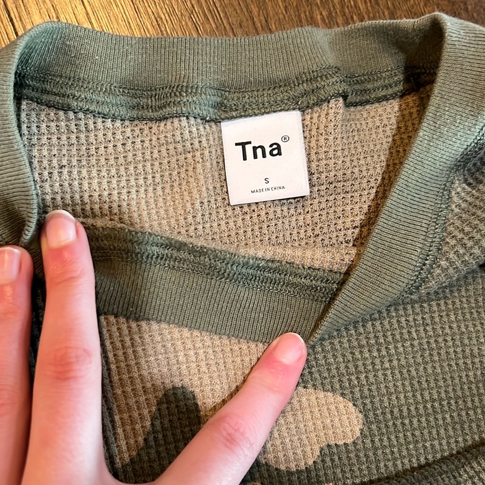 Tna Green Camouflage Sweater